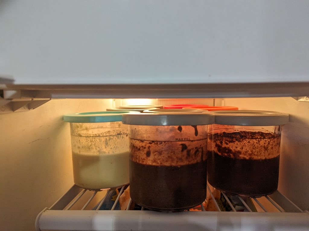 Freezing protein ice cream for the Ninja Creami